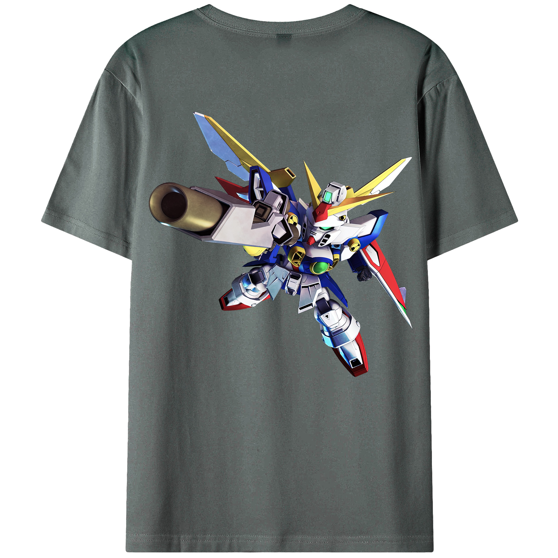 （画像用） 機動戦士ガンダム Mobile Suit Gundam 綿100％ メンズ半袖Tシャツ（バックプリント） 通気性